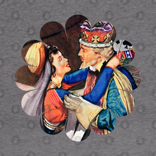 King and Queen Hugging, Very In Love Fantasy Comic Funny Popart Scifi Old Vintage by REVISTANGO